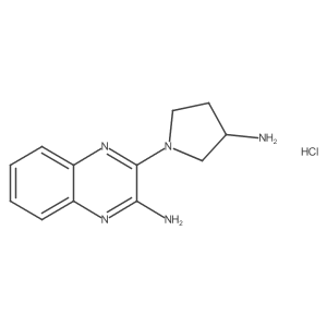 3-(3-Aminopyrrolidin-1-yl)quinoxalin-2-amine hydrochloride Structure