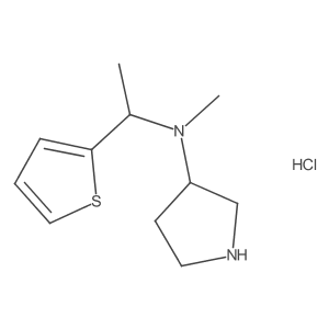 (3R)-N-methyl-N-(1-(thiophen-2-yl)ethyl)pyrrolidin-3-amine hydrochloride Structure