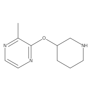 2-Methyl-3-(piperidin-3-yloxy)pyrazine Structure