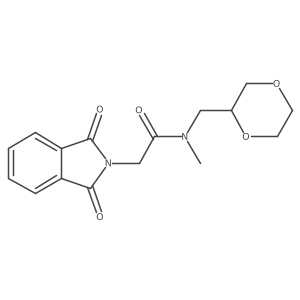 N-((1,4-dioxan-2-yl)methyl)-2-(1,3-dioxoisoindolin-2-yl)-N-methylacetamide结构式