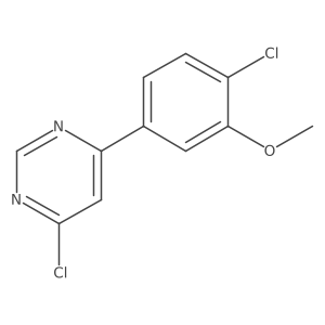 4-Chloro-6-(4-chloro-3-methoxyphenyl)pyrimidine结构式