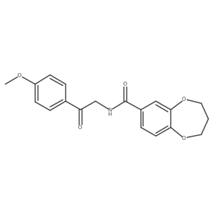 N-[2-(4-methoxyphenyl)-2-oxoethyl]-3,4-dihydro-2H-1,5-benzodioxepine-7-carboxamide Structure