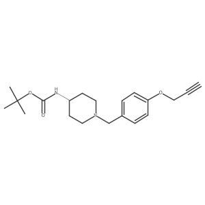 N-[1-[[4-(2-propyn-1-yloxy)phenyl]methyl]-4-piperidinyl]carbamic acid 1,1-dimethylethyl ester结构式