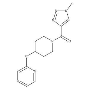 (1-methyl-1H-1,2,3-triazol-4-yl)(4-(pyrazin-2-yloxy)piperidin-1-yl)methanone结构式
