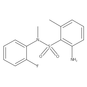 Benzenesulfonamide, 2-amino-N-(2-fluorophenyl)-N,6-dimethyl- Structure