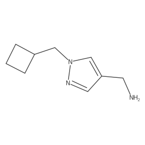 [1-(cyclobutylmethyl)-1H-pyrazol-4-yl]methanamine结构式