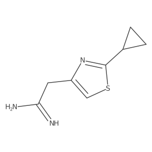 2-(2-Cyclopropyl-1,3-thiazol-4-yl)ethanimidamide结构式
