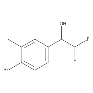 1-(4-Bromo-3-methylphenyl)-2,2-difluoroethan-1-ol Structure