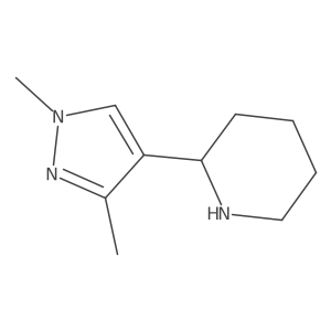 2-(1,3-dimethyl-1H-pyrazol-4-yl)piperidine结构式
