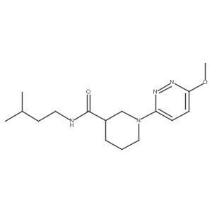 1-(6-methoxypyridazin-3-yl)-N-(3-methylbutyl)piperidine-3-carboxamide Structure