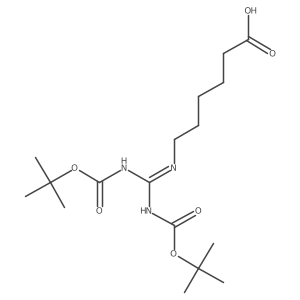 6-[2,3-Bis(tert-butoxycarbonyl)guanidino]hexanoic acid结构式
