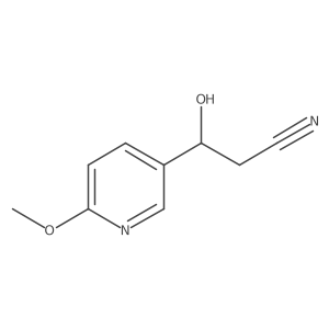 3-Hydroxy-3-(6-methoxypyridin-3-yl)propanenitrile Structure