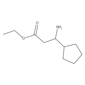 ethyl (3R)-3-amino-3-cyclopentylpropanoate结构式