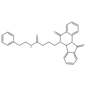 4-(5,11-dioxo-6a,11-dihydroisoindolo[2,1-a]quinazolin-6(5H)-yl)-N-(2-phenylethyl)butanamide结构式