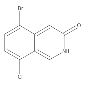5-Bromo-8-chloroisoquinolin-3-ol结构式