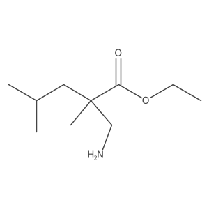 Ethyl 2-(aminomethyl)-2,4-dimethylpentanoate结构式