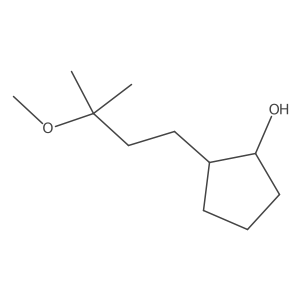 2-(3-Methoxy-3-methylbutyl)cyclopentan-1-ol结构式