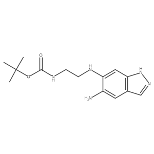 tert-Butyl (2-((5-amino-1H-indazol-6-yl)amino)ethyl)carbamate Structure