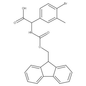 2-(4-bromo-3-methylphenyl)-2-({[(9H-fluoren-9-yl)methoxy]carbonyl}amino)acetic acid结构式