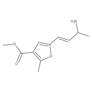 Methyl 5-(3-aminobut-1-en-1-yl)-2-methylfuran-3-carboxylate结构式