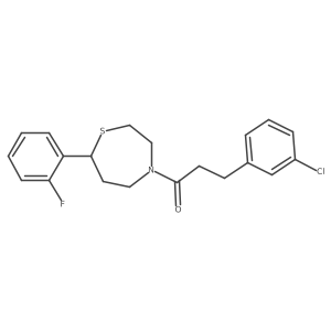 3-(3-Chlorophenyl)-1-[7-(2-fluorophenyl)-1,4-thiazepan-4-yl]propan-1-one Structure