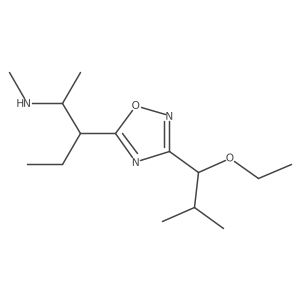 1,2,4-Oxadiazole-5-ethanamine, 3-(1-ethoxy-2-methylpropyl)-I(2)-ethyl-N,I+/--dimethyl- Structure