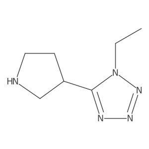1-ethyl-5-(pyrrolidin-3-yl)-1H-1,2,3,4-tetrazole Structure
