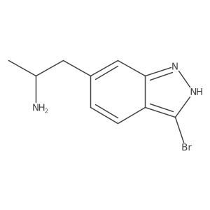 1H-Indazole-6-ethanamine, 3-bromo-I+/--methyl- Structure