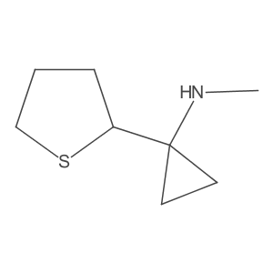 N-methyl-1-(thiolan-2-yl)cyclopropan-1-amine结构式