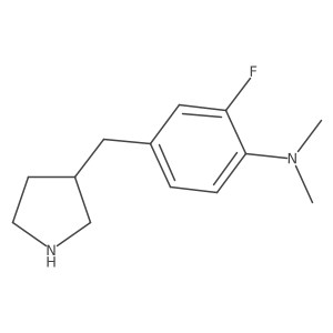 2-fluoro-N,N-dimethyl-4-[(pyrrolidin-3-yl)methyl]aniline结构式