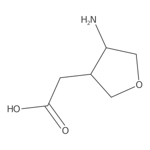 2-(4-Aminooxolan-3-yl)acetic acid Structure