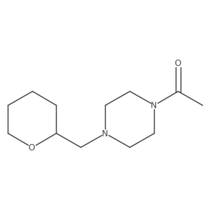 1-(4-((tetrahydro-2H-pyran-2-yl)methyl)piperazin-1-yl)ethan-1-one Structure