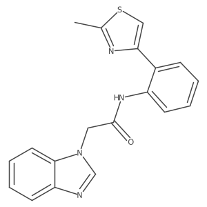 2-(1H-benzo[d]imidazol-1-yl)-N-(2-(2-methylthiazol-4-yl)phenyl)acetamide结构式
