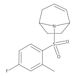 (1R,5S)-8-((4-fluoro-2-methylphenyl)sulfonyl)-8-azabicyclo[3.2.1]oct-2-ene结构式