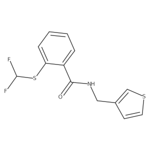 2-((difluoromethyl)thio)-N-(thiophen-3-ylmethyl)benzamide Structure