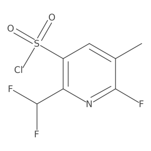 2-(Difluoromethyl)-6-fluoro-5-methylpyridine-3-sulfonyl chloride Structure