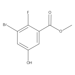 Methyl 3-bromo-2-fluoro-5-hydroxybenzoate Structure