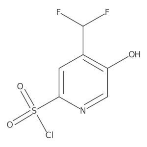 4-(Difluoromethyl)-5-hydroxypyridine-2-sulfonyl chloride Structure