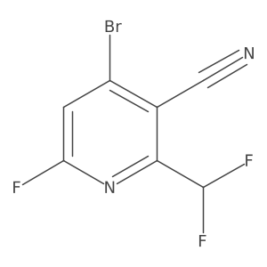 4-Bromo-3-cyano-2-(difluoromethyl)-6-fluoropyridine Structure
