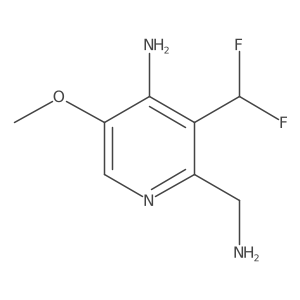 2-(aminomethyl)-3-(difluoromethyl)-5-methoxy-pyridin-4-amine Structure