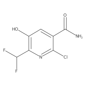 2-Chloro-6-(difluoromethyl)-5-hydroxynicotinamide Structure