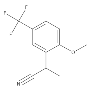 2-[2-Methoxy-5-(trifluoromethyl)phenyl]propanenitrile结构式