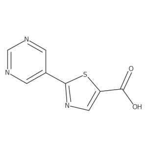 2-(Pyrimidin-5-yl)-1,3-thiazole-5-carboxylic acid Structure