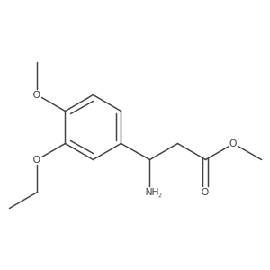Methyl 3-amino-3-(3-ethoxy-4-methoxyphenyl)propanoate结构式