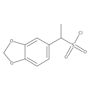 1-(1,3-Dioxaindan-5-yl)ethane-1-sulfonyl chloride结构式