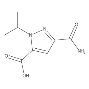 3-carbamoyl-1-(propan-2-yl)-1H-pyrazole-5-carboxylic acid结构式