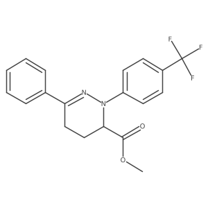 Methyl 6-phenyl-2-(4-(trifluoromethyl)phenyl)-2,3,4,5-tetrahydropyridazine-3-carboxylate结构式