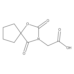 (2,4-Dioxo-1-oxa-3-azaspiro[4.4]non-3-yl)acetic acid结构式