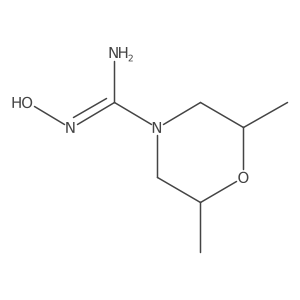 (2R,6S)-N'-Hydroxy-2,6-dimethylmorpholine-4-carboximidamide Structure