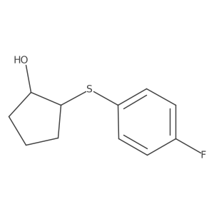 (1R,2R)-2-[(4-fluorophenyl)sulfanyl]cyclopentan-1-ol结构式